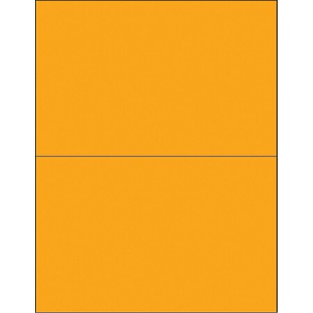 Bondad 8.5 x 5.5 in. Fluorescent Orange Removable Rectangle Laser Labels, 200PK BO2821308